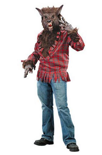 Kostuum Weerwolf Boze Wolf Pak Halloween Wolvenpak Masker Ro, Carnaval, Maat 48/50 (M), Nieuw, Ophalen of Verzenden