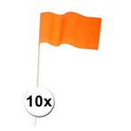 Oranje zwaaivlag per tien - Oranje vlaggen, Hobby en Vrije tijd, Feestartikelen, Ophalen of Verzenden, Nieuw