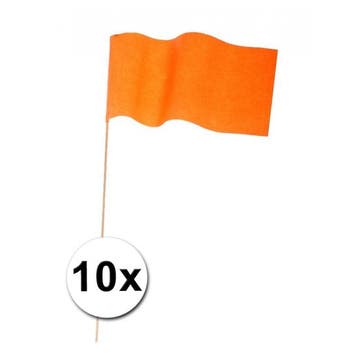 Oranje zwaaivlag per tien - Oranje vlaggen, Ophalen of Verzenden, Nieuw