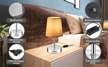 Tafellamp Lumière Wit 32x13x13cm (Lampen, Interieur), Verzenden, Nieuw