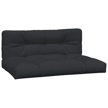Loungekussens 2-delig zwart | Laatste Stuk!, Tuin en Terras, Tuinmeubel-accessoires, Ophalen of Verzenden, Zo goed als nieuw