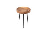 Stevige bijzettafel PURE NATURE 35cm naturel mangohout rond, Huis en Inrichting, Tafels | Sidetables, Ophalen of Verzenden, Nieuw