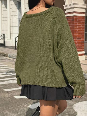Dames Gebreide Pullover met Ronde Hals - Casual & Veelzijdig, Verzenden, Nieuw