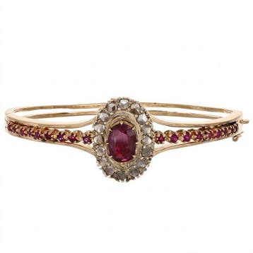 Armband - 9 kt. Geel goud - 1.99ct. tw. Robijn - Diamant, Nieuw