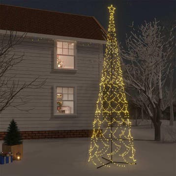 vidaXL Kerstkegelboom warmwit 3000 LEDs 230x800 cm, Diversen, Kerst, Verzenden, Nieuw