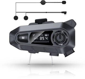 2dekans | Tech Essentials R500 - Motorhelm Headset - Met, Ophalen of Verzenden, Zo goed als nieuw