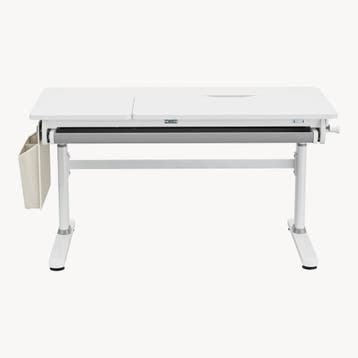 Kinderbureau Kuosa verstelbaar 54-76x120x60 cm grijs en wit, Verzenden, Nieuw