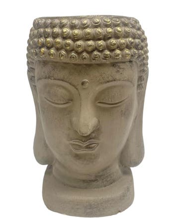 Bloempot Boeddha van steen 29 cm - Taupe, Ophalen of Verzenden, Nieuw