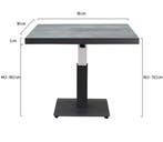 San Sebastian lounge dining tuintafel 90x90xH49,5-H74,5 cm, Tuin en Terras, Tuintafels, Ophalen of Verzenden, Nieuw