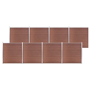 vidaXL Schutting 1391x186 cm HKC bruin, Verzenden, Nieuw, Hout