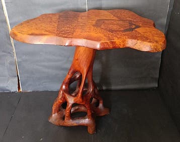 Bijzettafel - Eik - Sculpturale wortelvoet