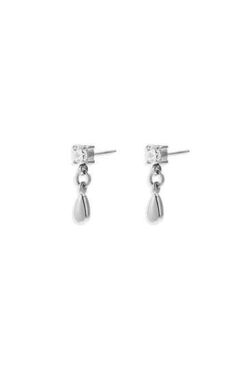 Goudlief Stud oorbellen met hangende druppel, Sieraden, Tassen en Uiterlijk, Oorbellen, Verzenden, Nieuw, Zilver, Overige materialen