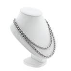 Massief zilveren ankerschakel ketting, Sieraden, Tassen en Uiterlijk, Kettingen, Ophalen of Verzenden, Gebruikt, Overige kleuren
