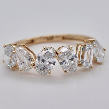 Zonder minimumprijs - Ring - 14 karaat Geel goud - 2.01ct., Nieuw