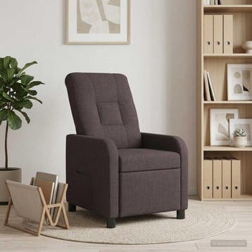 vidaXL Relaxfauteuil Donkerbruin Stof, Huis en Inrichting, Verzenden, Nieuw