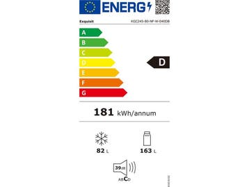 Exquisit KGC245-80-NF-W-040DB - Koel-vriescombinatie -, Witgoed en Apparatuur, Koelkasten en IJskasten, Verzenden, Zo goed als nieuw