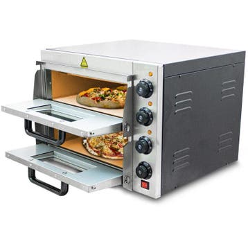 Pizzaoven / Pizzamaker - Dubbele oven - Elektrisch - 3000 wa, Tuin en Terras, Verzenden, Nieuw