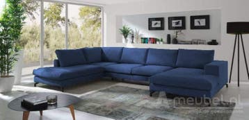U-Bankstel Stroe - loungebanken - Blauw, Nieuw, Stof