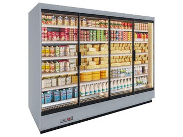 Apella HD wandkoeling met trekdeuren B281xD86xH220cm - grijs, Nieuw in verpakking