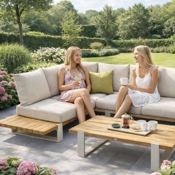 Showroommodel SUNS Nardo hoek loungeset 3 delig naturel, Tuin en Terras, Tuinsets en Loungesets, Ophalen of Verzenden, Nieuw