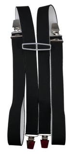 Zwarte Bretels met 4 extra sterke clips, Kleding | Heren, Verzenden, Nieuw