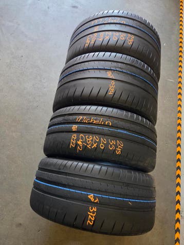 295/30/20 245/35/20 MICHELIN CUP2 ZOMERBANDEN 5,9/6,3MM PROF, Auto-onderdelen, Banden en Velgen, Ophalen, Gebruikt, 295 mm, Band(en)