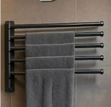 Handdoekhouder 5 Laags - Zwart - Badkamer, Huis en Inrichting, Ophalen of Verzenden, Nieuw, Handdoek