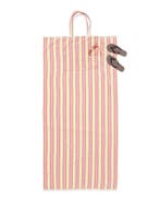 HEMA 2-in-1 strandlaken en tas velours strepen roze van sale, Verzenden, Nieuw, Roze
