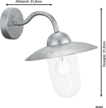 EGLO Milton Wandlamp Buiten - E27 - 31 cm - Grijs Tweede, Verzenden, Nieuw