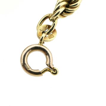 Gouden gedraaide schakelketting; 14 karaat; 51,5 cm, Ophalen of Verzenden, Gebruikt, Goud, Goud