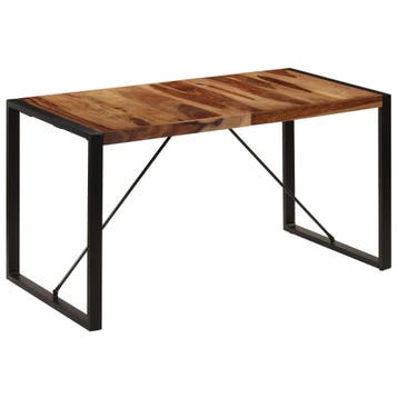 vidaXL Eettafel 140x70x75 cm massief acaciahout, Huis en Inrichting, Tafels | Eettafels, Verzenden, Nieuw