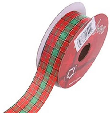 Kerstlint Tartan Rood Groen Goud 25 mm rol 9 meter, Huis en Inrichting, Ophalen of Verzenden, Nieuw