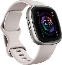 Fitbit Sense 2 40 mm platina met een siliconen polsband, Verzenden, Gebruikt