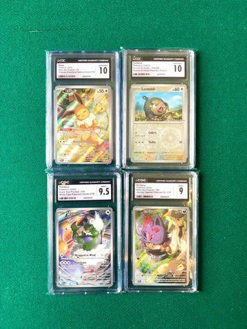 Pokémon - 4 Graded card - Eevee, Lechonk, Tornadus, NS, Nieuw