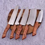 Keukenmes - Chefs knife - Hoogwaardig staal, walnotenhout -
