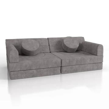 Kinderbank Kayo - Corduroy - Incl. Kussens - Lichtgrijs, Kinderen en Baby's, Kinderkamer | Overige Meubels, Verzenden, Nieuw