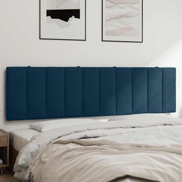 Bed Hoofdbord Blauw | 34% Korting | Tweedekansje, Huis en Inrichting, Blauw, Tweepersoons, Ophalen of Verzenden, Zo goed als nieuw