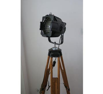 Theater Lamp - Staande lamp - Aluminium, Staal, Hout