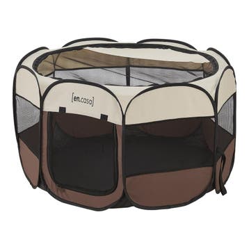 [en.casa] Pop-up bench Telford 58x114x114 cm voor dieren bru, Dieren en Toebehoren, Verzenden, Nieuw