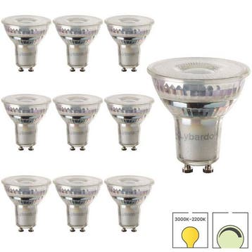 10x GU10 LED spot | Lybardo | 5.5 watt dimtone 2200K-3000K, Verzenden, Nieuw, 30 tot 60 watt, Overige typen