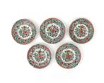 5 porseleinen kop en schotels, China, Yongzheng (1722-1735),