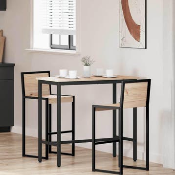 vidaXL Tafel Naturel 100 x 50 x 91 cm Engineered hout en, Huis en Inrichting, Tafels | Salontafels, Verzenden, Nieuw, Overige houtsoorten