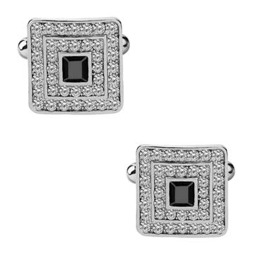 Fako Bijoux - Manchetknopen - Vierkant - Strass - 18x18mm -, Verzenden, Nieuw