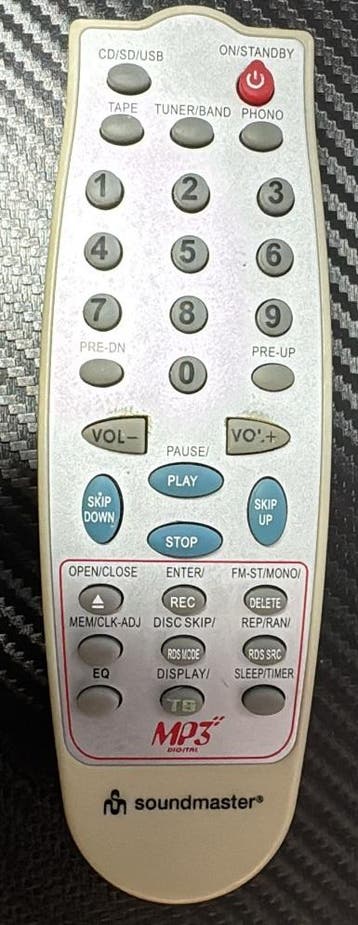 Afstandsbediening Soundmaster cmd5145usb, Ophalen of Verzenden, Nieuw, Origineel