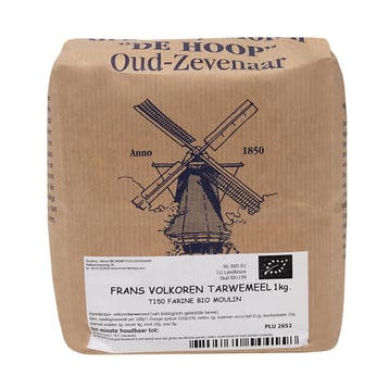 Molen de Hoop Franse Tarwemeel T150 Biologisch 1kg (Farine), Verzenden, Nieuw