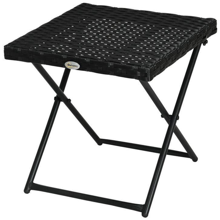 Bijzettafel Opvouwbare Tuintafel Van Polyrattan, Salontafel, Tuin en Terras, Parasols, Nieuw, Verzenden