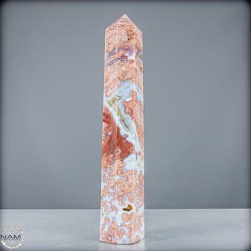 Candy-Achat Obelisk – Kunstwerk van de Aarde in zachte