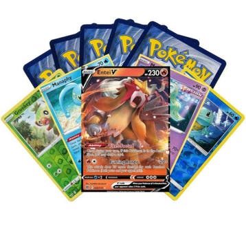 50 Pokemon kaarten (Tijdelijk GRATIS V kaart!), Verzenden, Nieuw, Meerdere kaarten, Foil