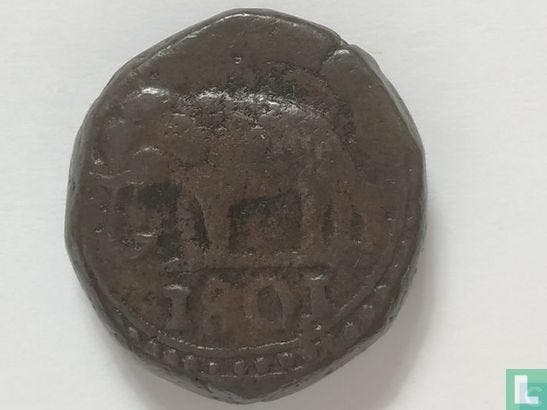 Ceylon 1/24 rixdollar 1801, Postzegels en Munten, Munten | Azië, Losse munt, Verzenden