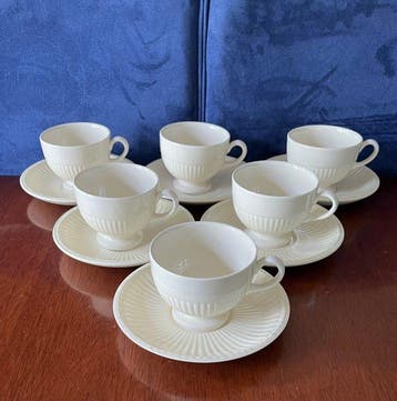 Wedgwood - Koffie- en theeservies (12) - Edme - Aardewerk -